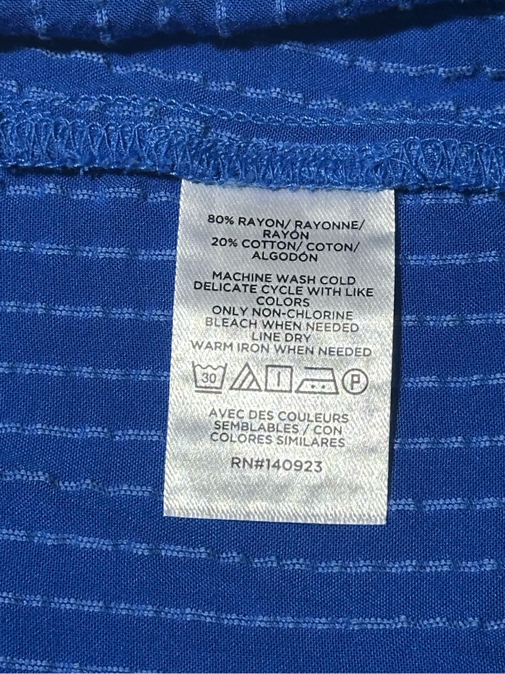 LOFT Outlet Blue Pinstripe Sleeveless Blouse Medium Tie Back Top - Picture 8 of 12